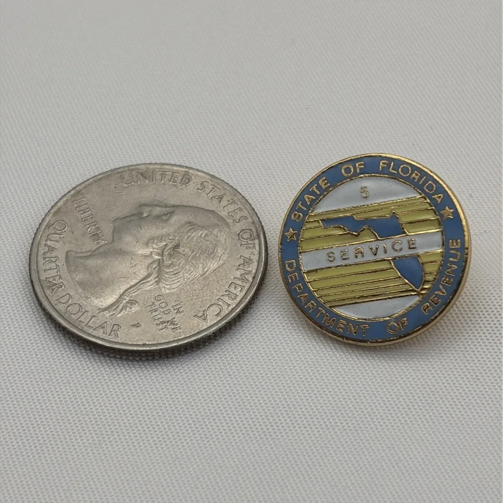 State Of Florida Department Of Revenue 5 Years Of Service Employee Lapel Hat Pin